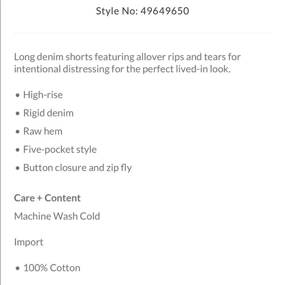 Free People Caroline cut off destroyed denim - Picture 7 of 7